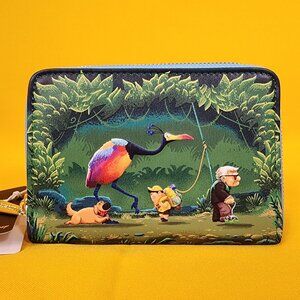 Loungefly Disney Pixar UP Moment Jungle Stroll Carl Kevin Russel Dug Zip Wallet